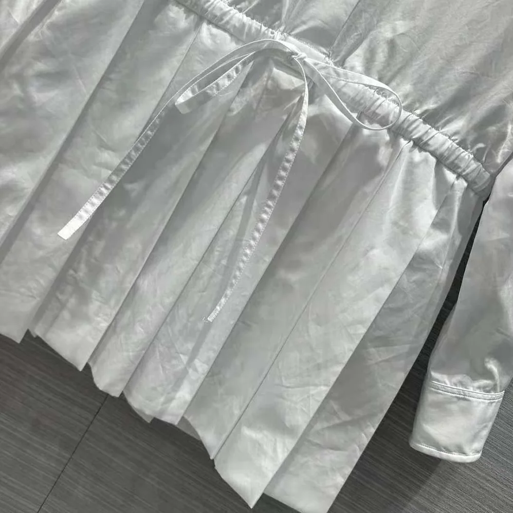 Miu Miu Poplin Mini for Women in Dress with Embroidered Logo Miu Miu Poplin Mini for Women in Dress with Embroidered Logo