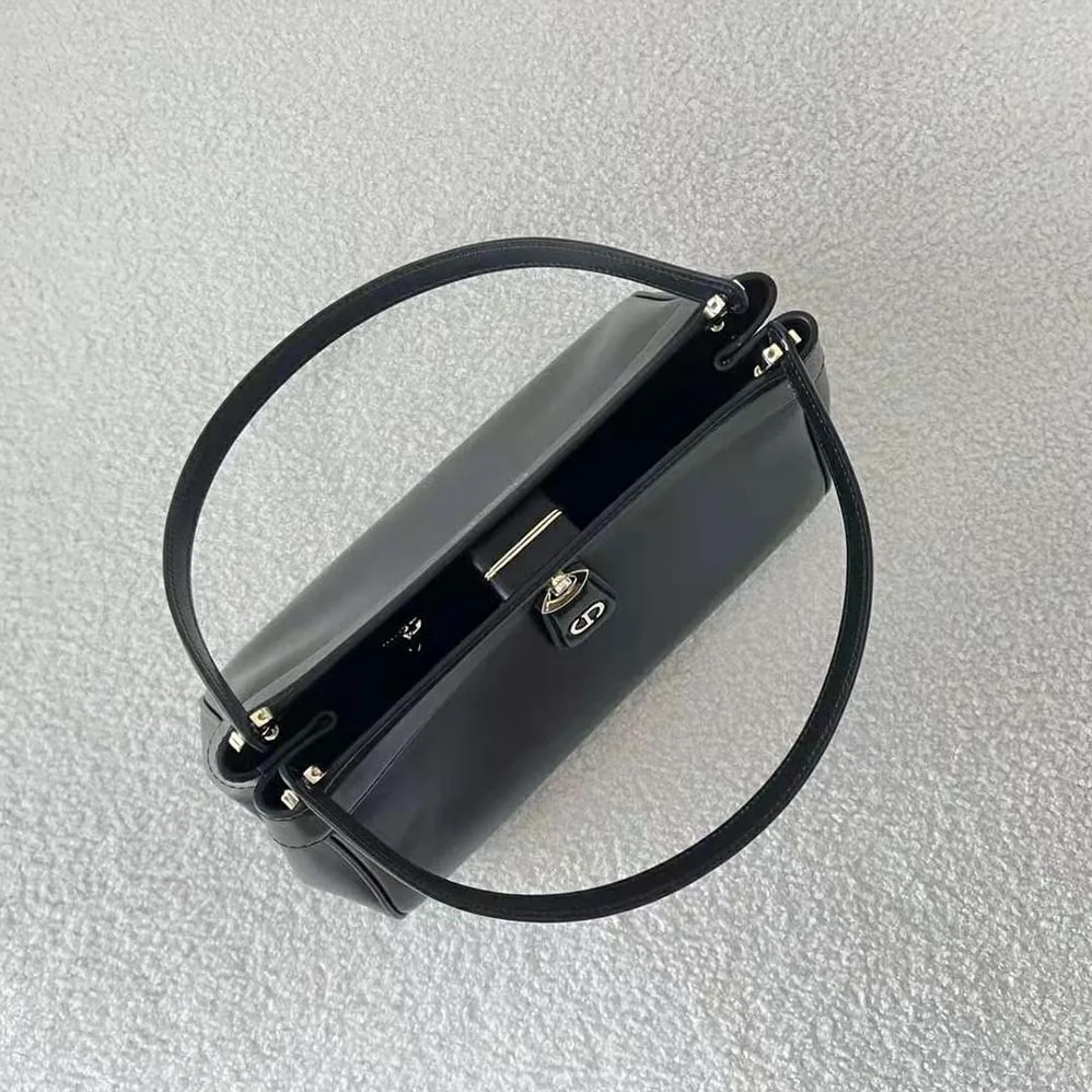 Dior Medium Dior Key Bag Black Box Calfskin for Women