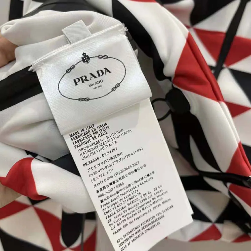 Prada Printed Jersey Hoodie for Women in Red