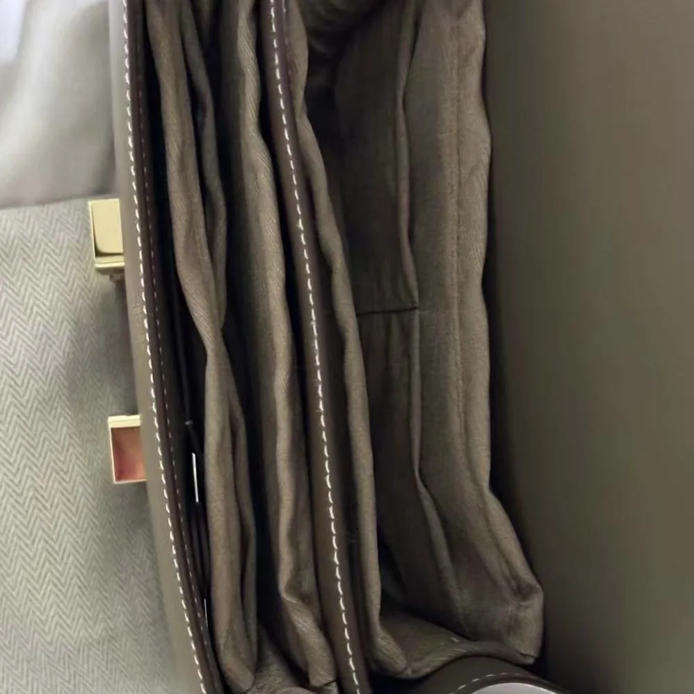 Hermes Constance 19 Bag Box Calf Leather for Women in Grey/Gold