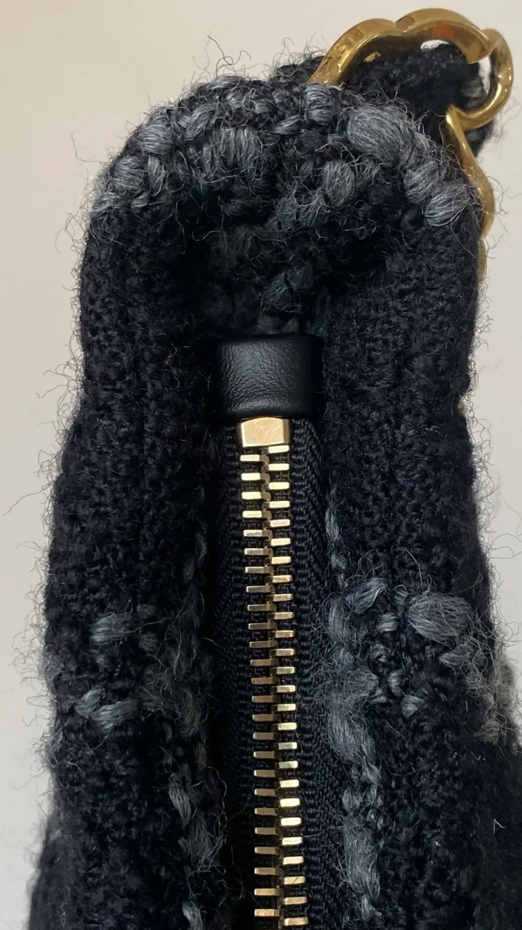 Chanel Tweed Black Hobo Bag 6,/17