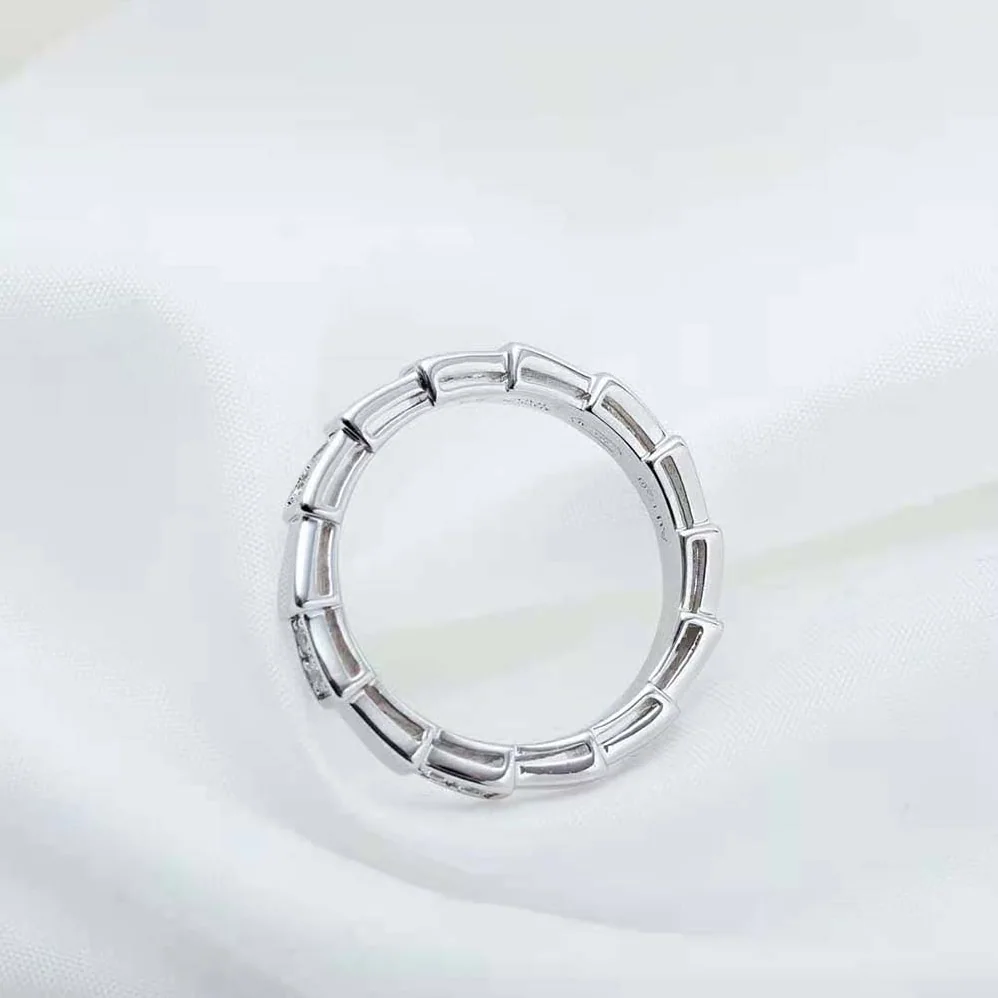 Bvlgari Use of Unconventional Materials Serpenti Viper Ring for Women in Silver