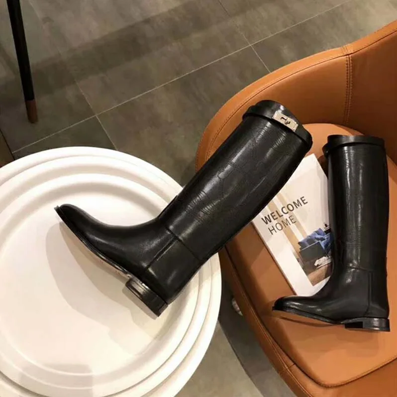 Hermes Shoes Jumping Boot in Calfskin for Women in Black Hermes Shoes Jumping Boot in Calfskin for Women in Black