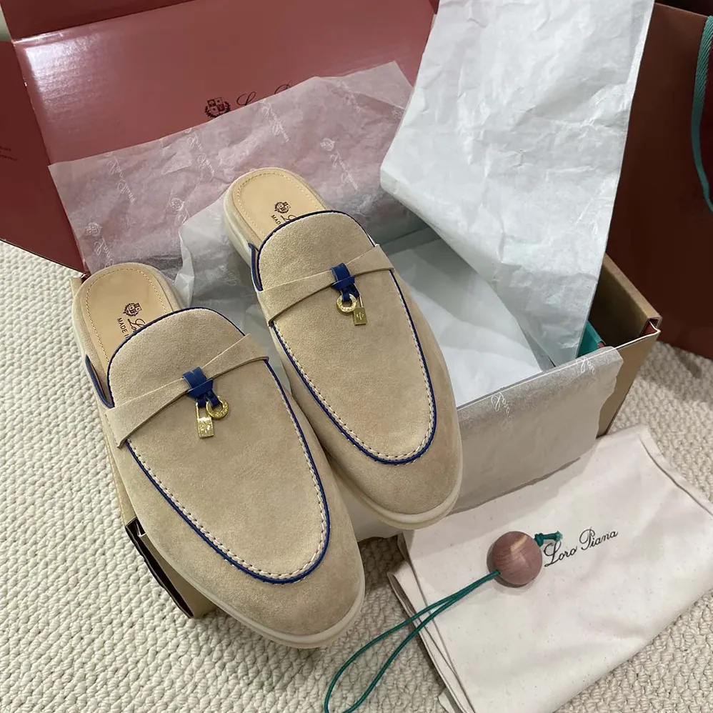Loro Piana Charms Walk Babouche Loafer for Unisex in Beige Loro Piana Charms Walk Babouche Loafer for Unisex in Beige