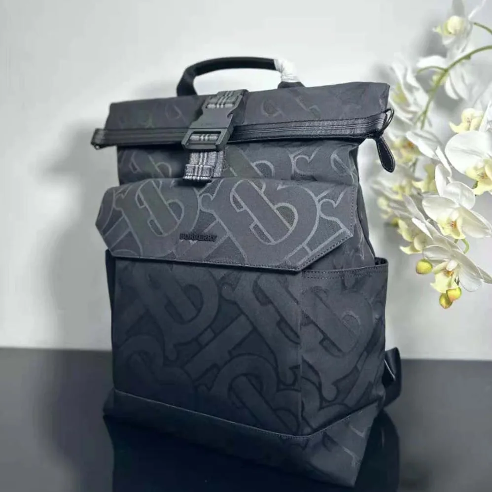 Burberry Orville Backpack with Raised Burberry Lettering at Front for Men in Black Burberry Orville Backpack with Raised Burberry Lettering at Front for Men in Black