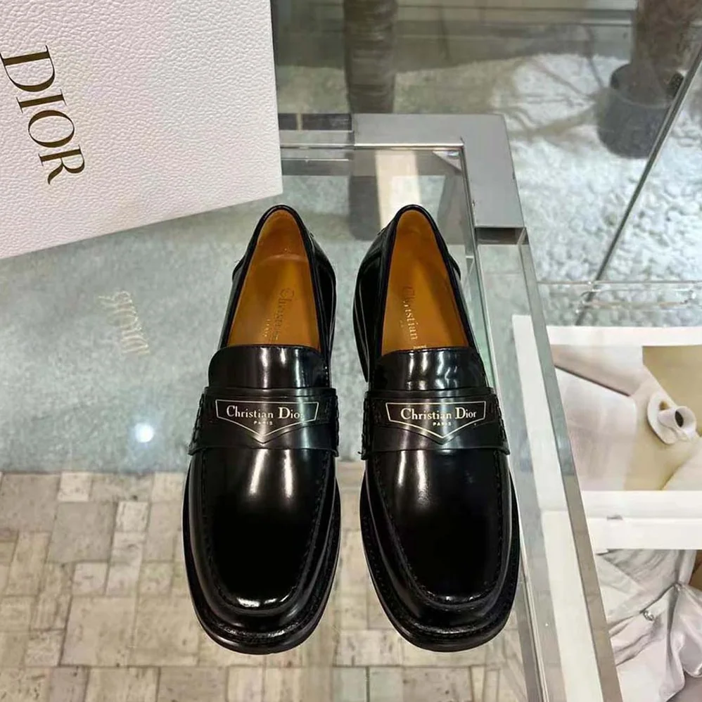 Dior Boy Loafer Black Brushed Calfskin for Women Dior Boy Loafer Black Brushed Calfskin for Women