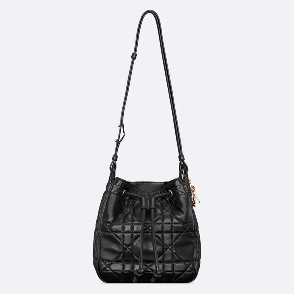 Dior Small D-Motion Bag Black Macrocannage Lambskin for Women Dior Small D-Motion Bag Black Macrocannage Lambskin for Women
