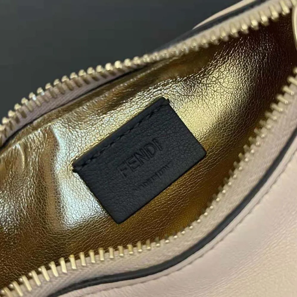 Fendi Nano Fendigraphy Light Pink Leather Charm for Women Fendi Nano Fendigraphy Light Pink Leather Charm for Women