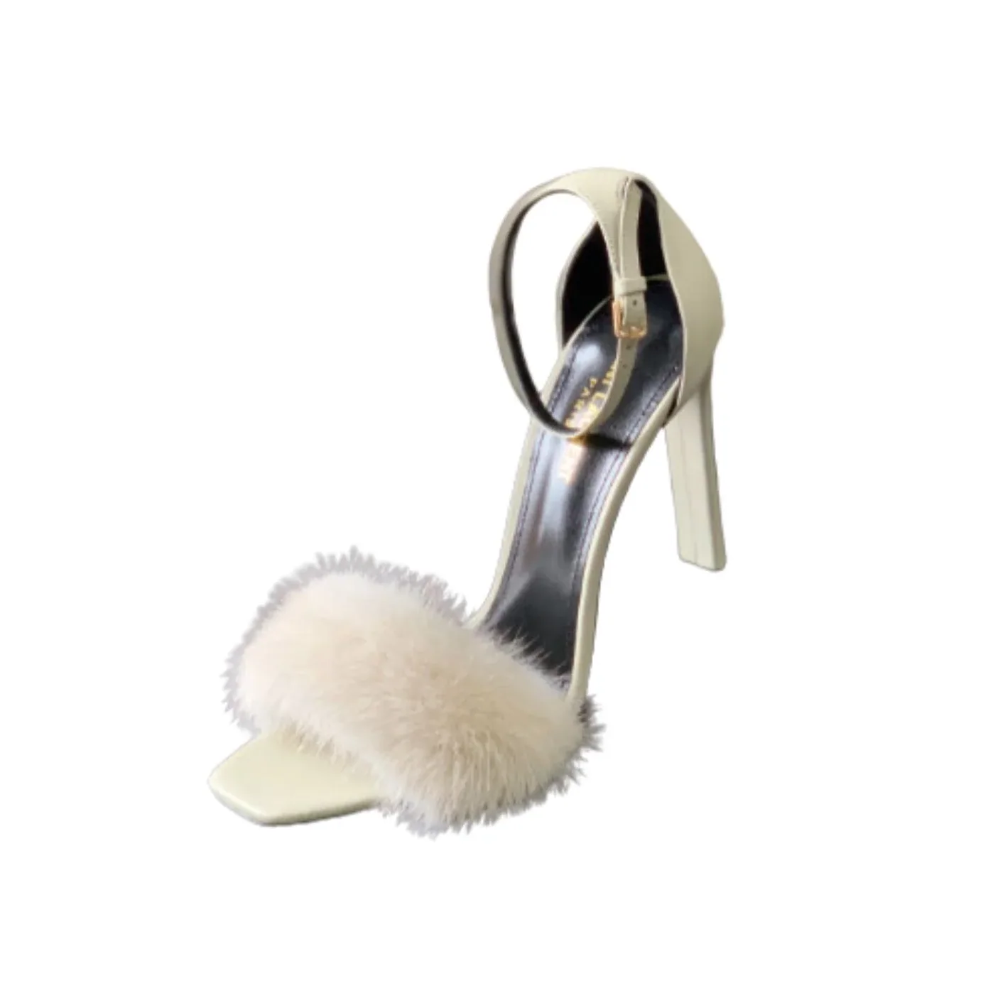 Saint Laurent Bea Ankle Strap Sandals White Saint Laurent Bea Ankle Strap Sandals White