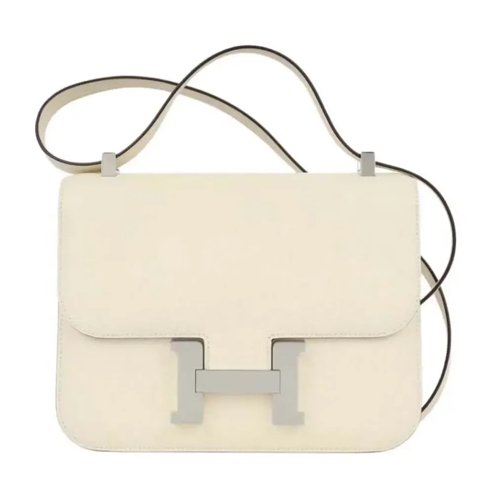 Hermes Constance 24 Bag Epsom Leather for Women in White/Silver