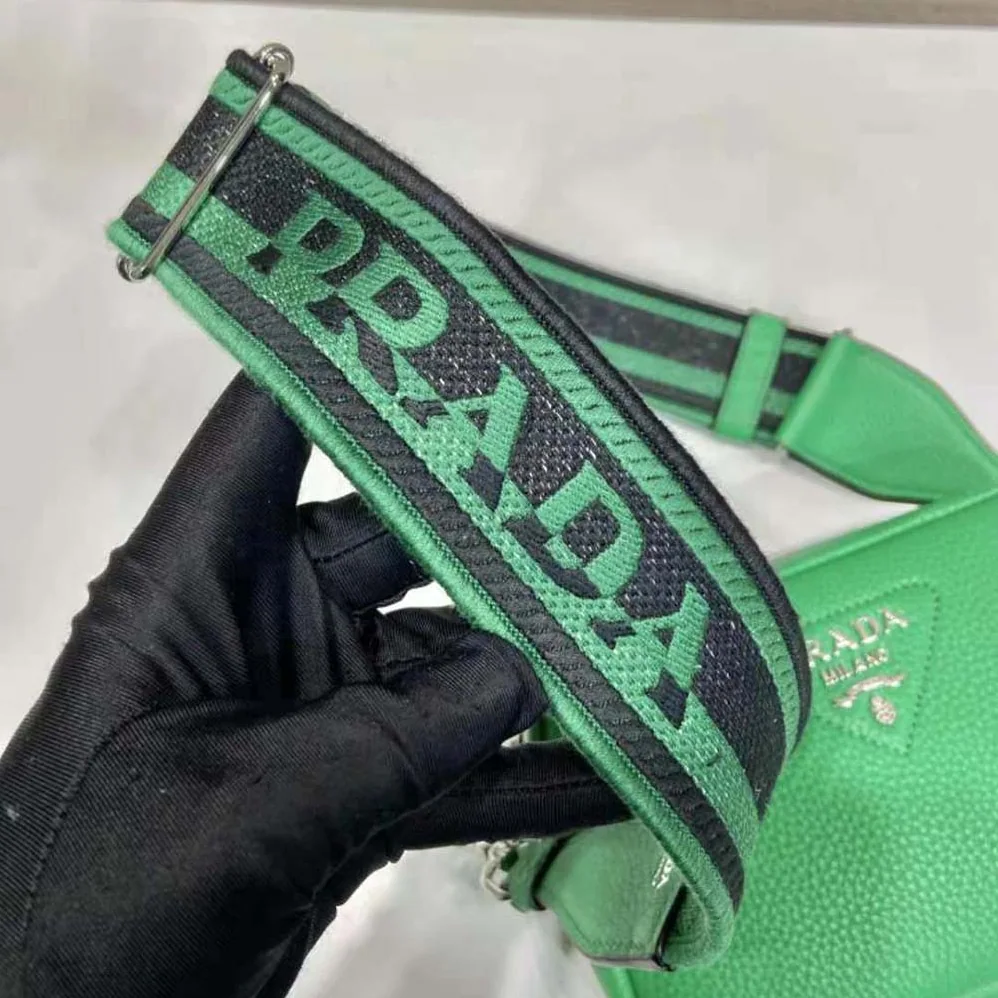 Prada Small Leather Bag for Women in Green