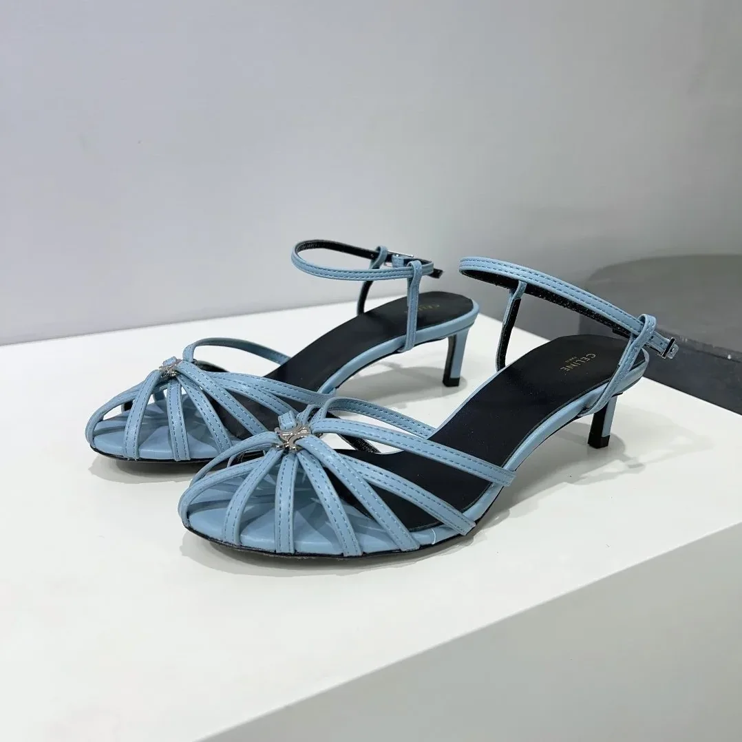 Celine Triomphe Sandal Blue Celine Triomphe Sandal Blue