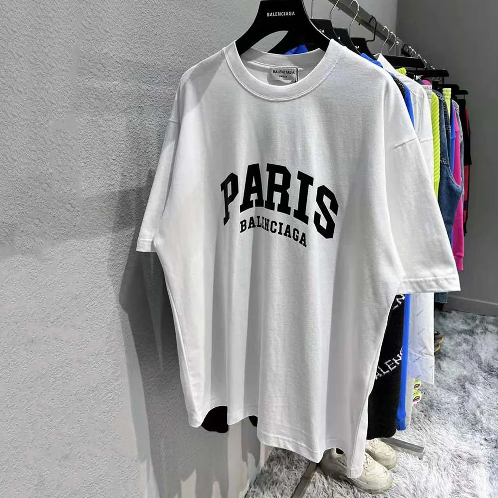 Balenciaga Cities Paris T-shirt Medium Fit in White for Men