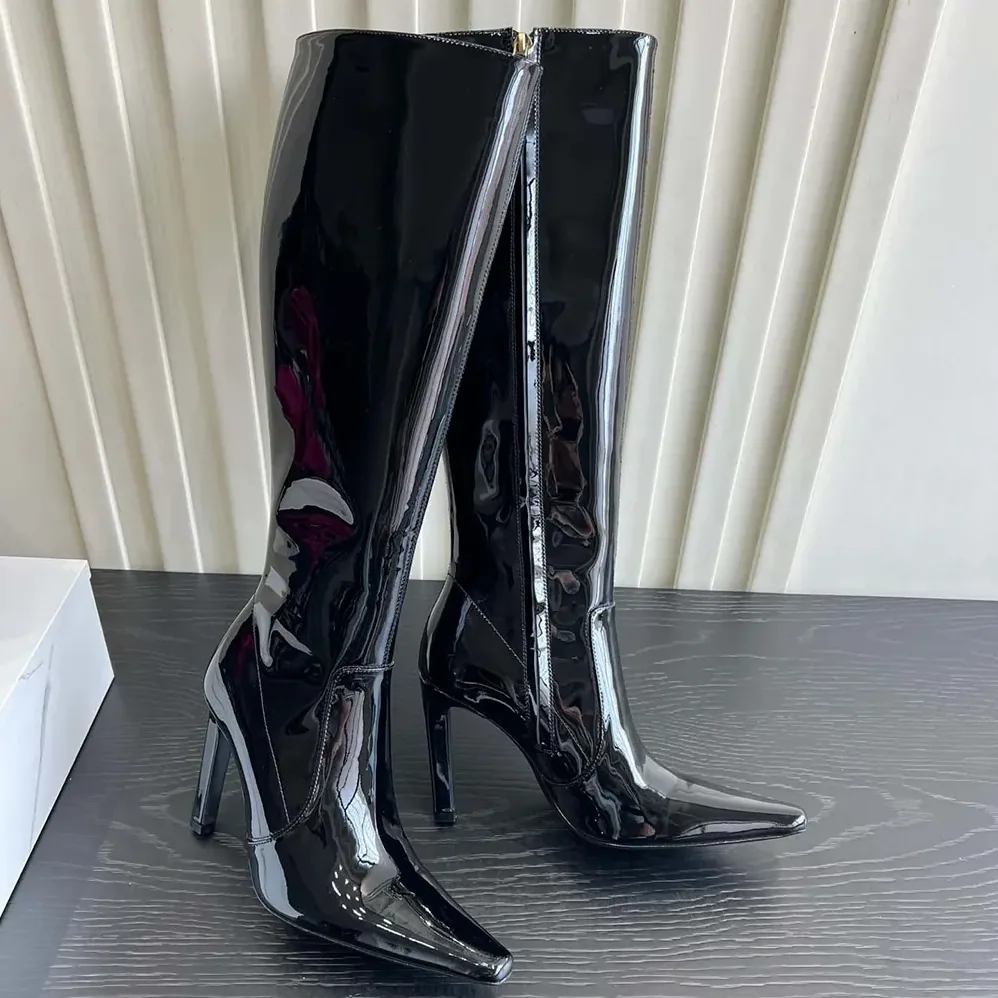 Saint Laurent YSL Francoise Boots In Smooth Leather Black for Women