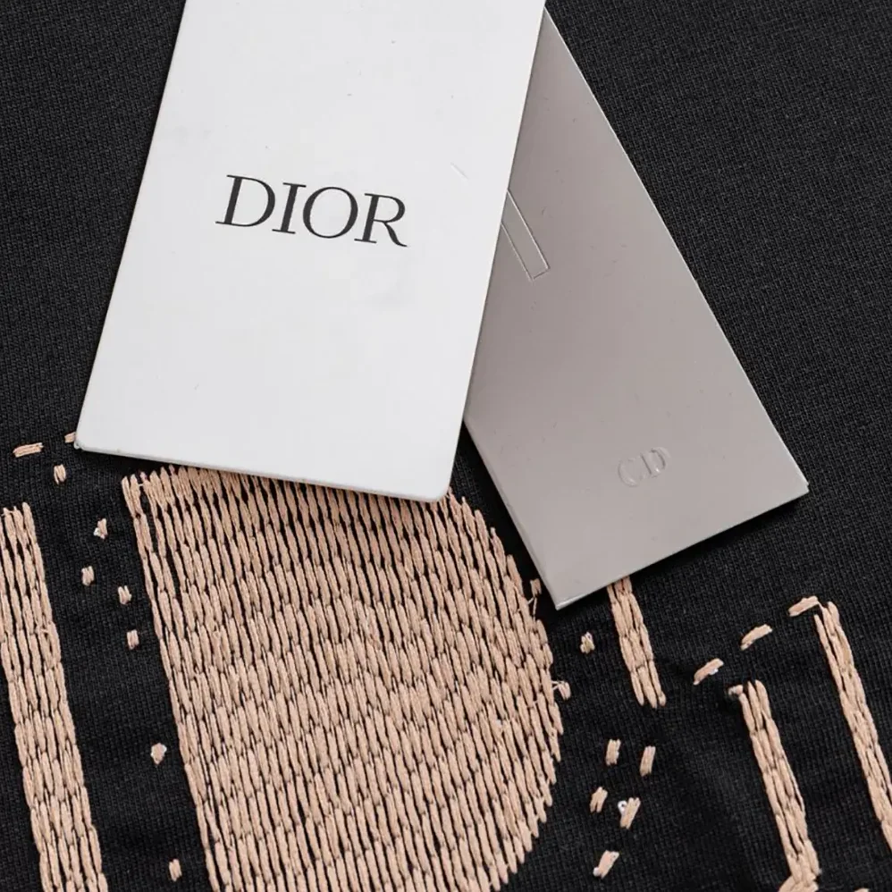 Dior Reverse T-Shirt Relaxed Fit Black Cotton Jersey for Men
