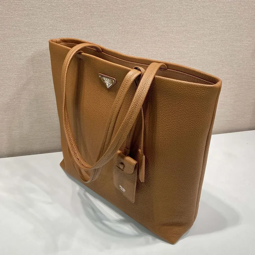 Prada Leather Tote for Unisex in Brown Prada Leather Tote for Unisex in Brown