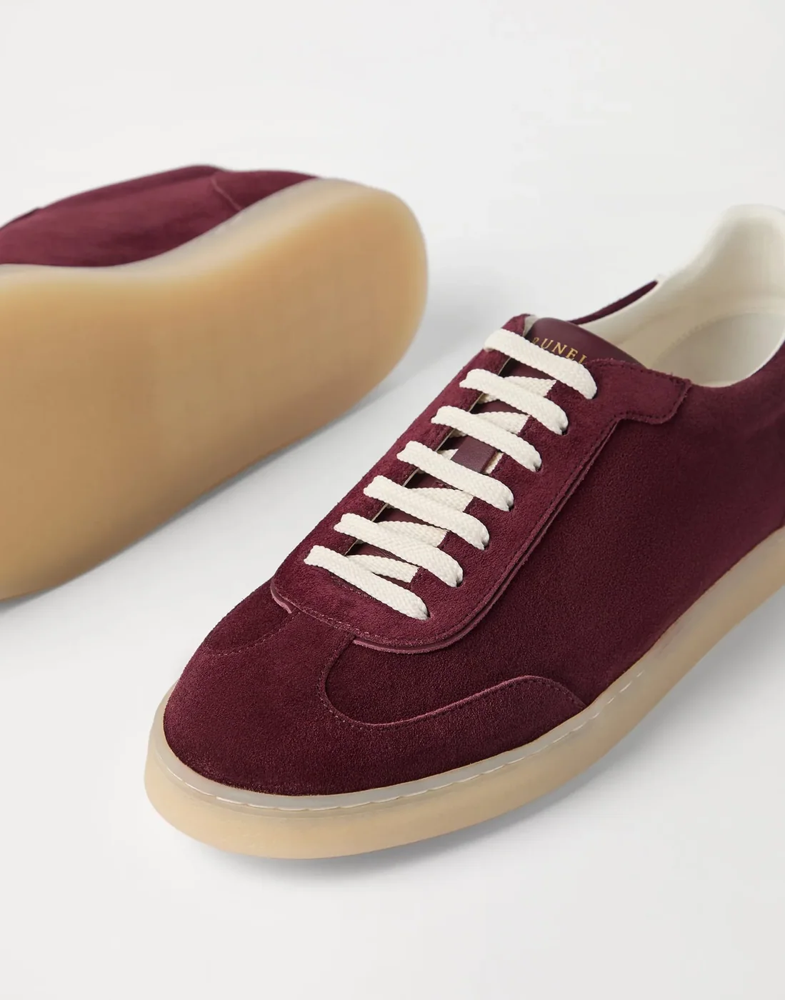 Brunello Cucinelli Washed Suede Amaranth Sneakers - 252MZUSGGJ336