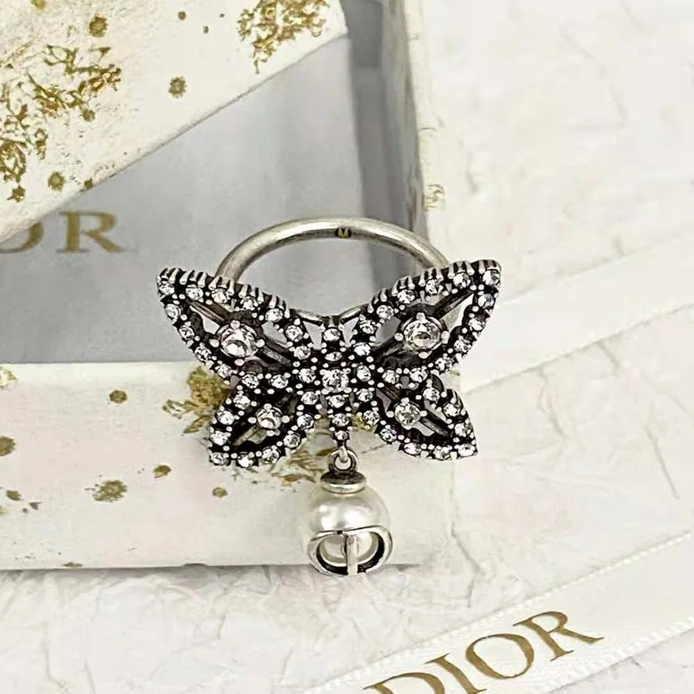 Dior Papillon De Nuit Ring Antique Silver for Women in Finish Metal Dior Papillon De Nuit Ring Antique Silver for Women in Finish Metal