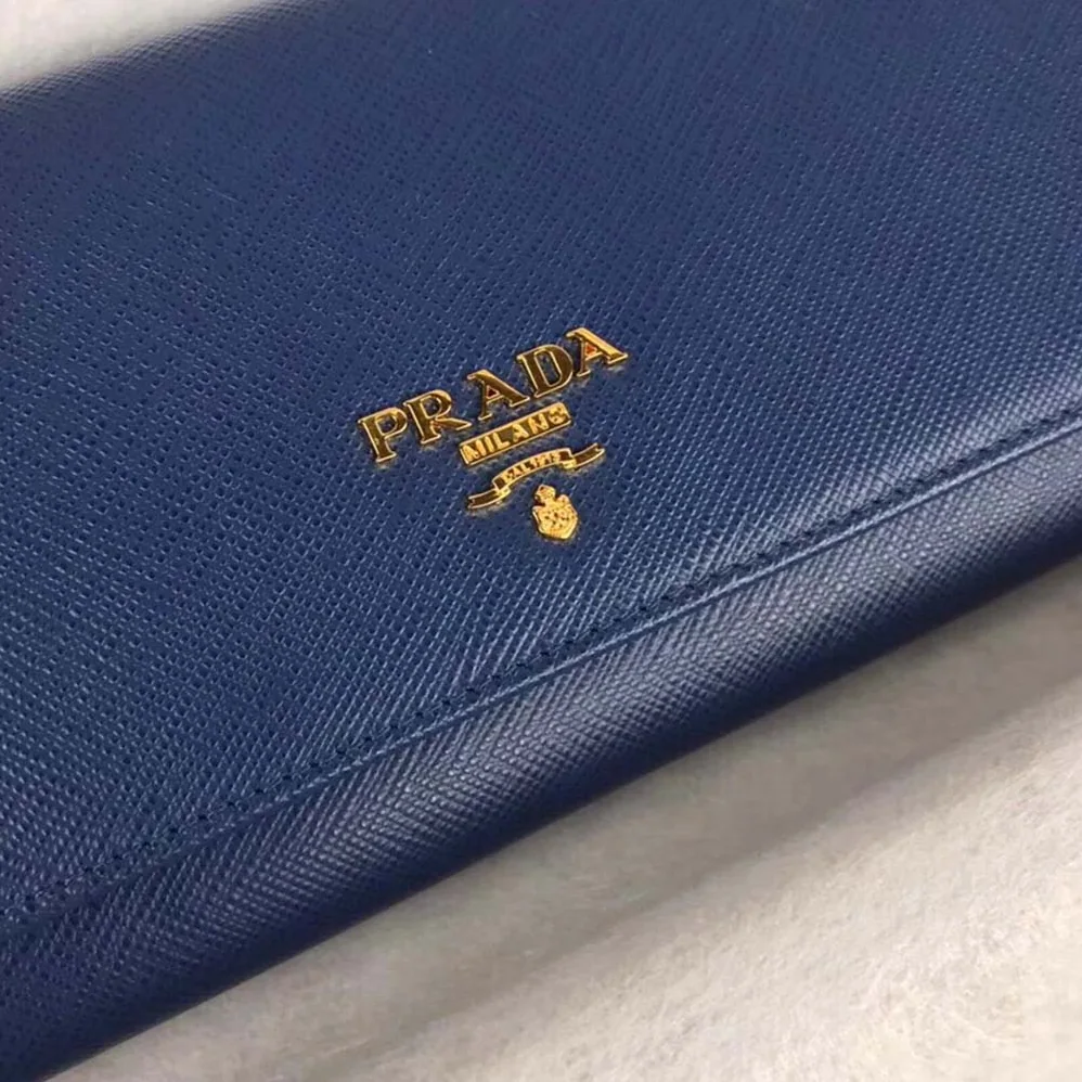 Prada Leather Shoulder Bag in Saffiano for Women in Navy Prada Leather Shoulder Bag in Saffiano for Women in Navy