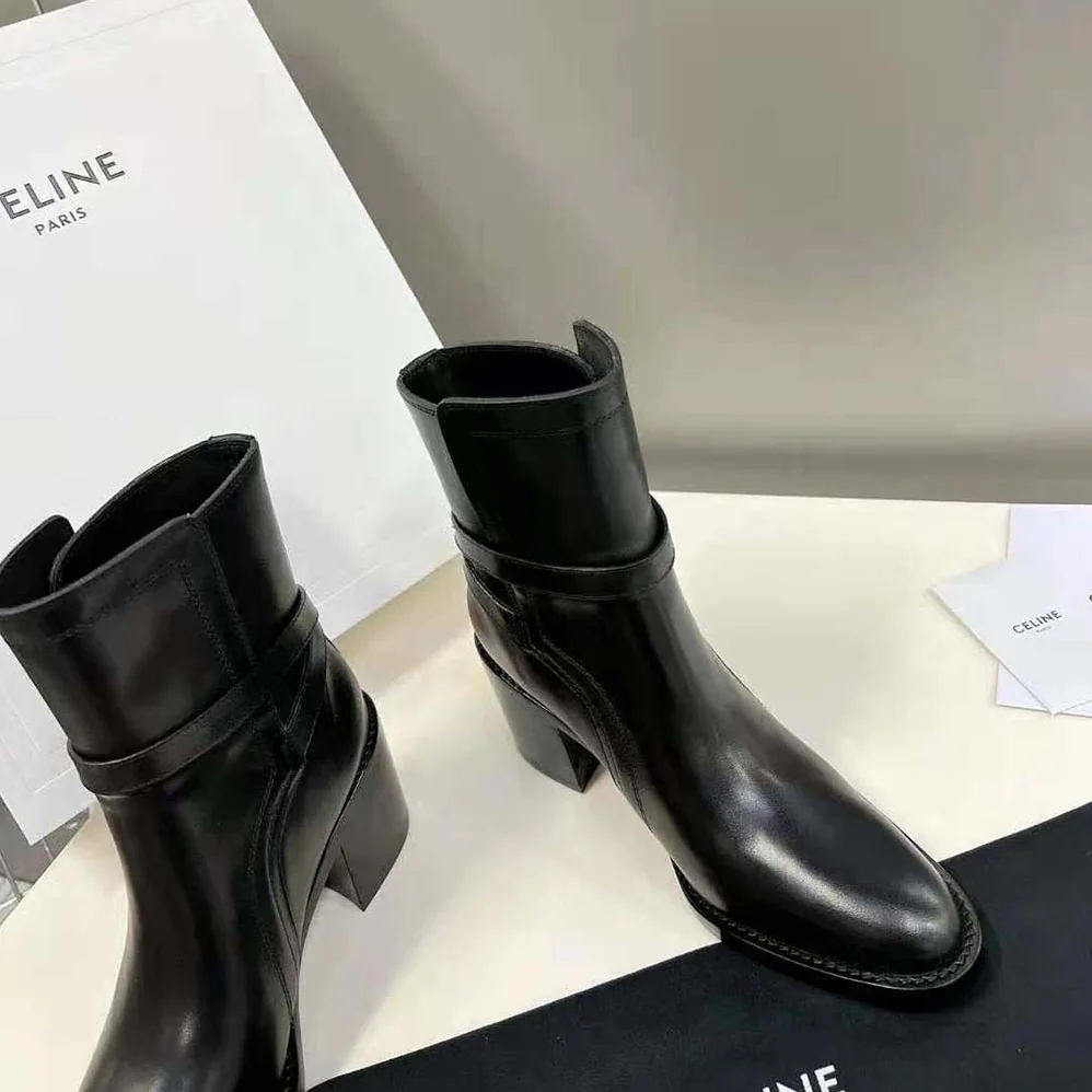 Celine Condé Jodhpur Boot in Calfskin for Women in Black Celine Condé Jodhpur Boot in Calfskin for Women in Black