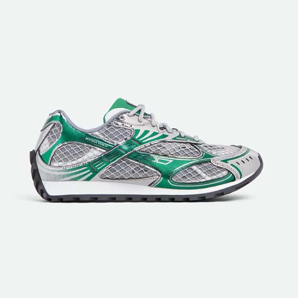 Bottega Veneta Technical Fabric Lace-up Orbit Sneaker for Unisex in Green