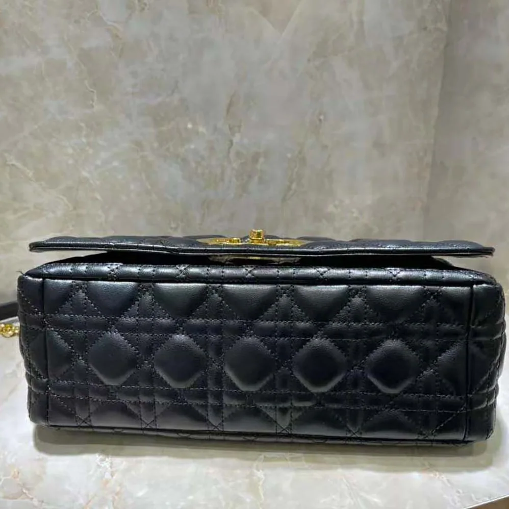 Dior Large Dior Caro Bag Black Soft Cannage Calfskin for Women