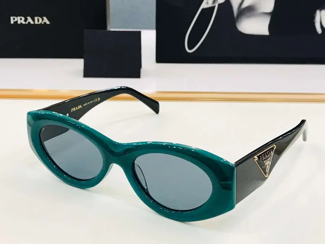 Prada Oval Sunglasses Jade Green