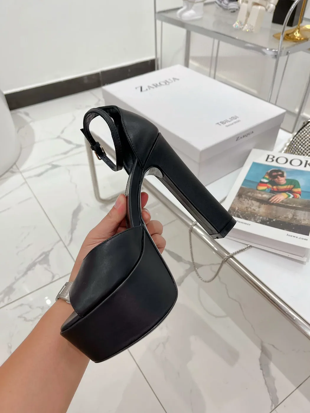 Saint Laurent Jodie Platform Sandals In Smooth Black Saint Laurent Jodie Platform Sandals In Smooth Black