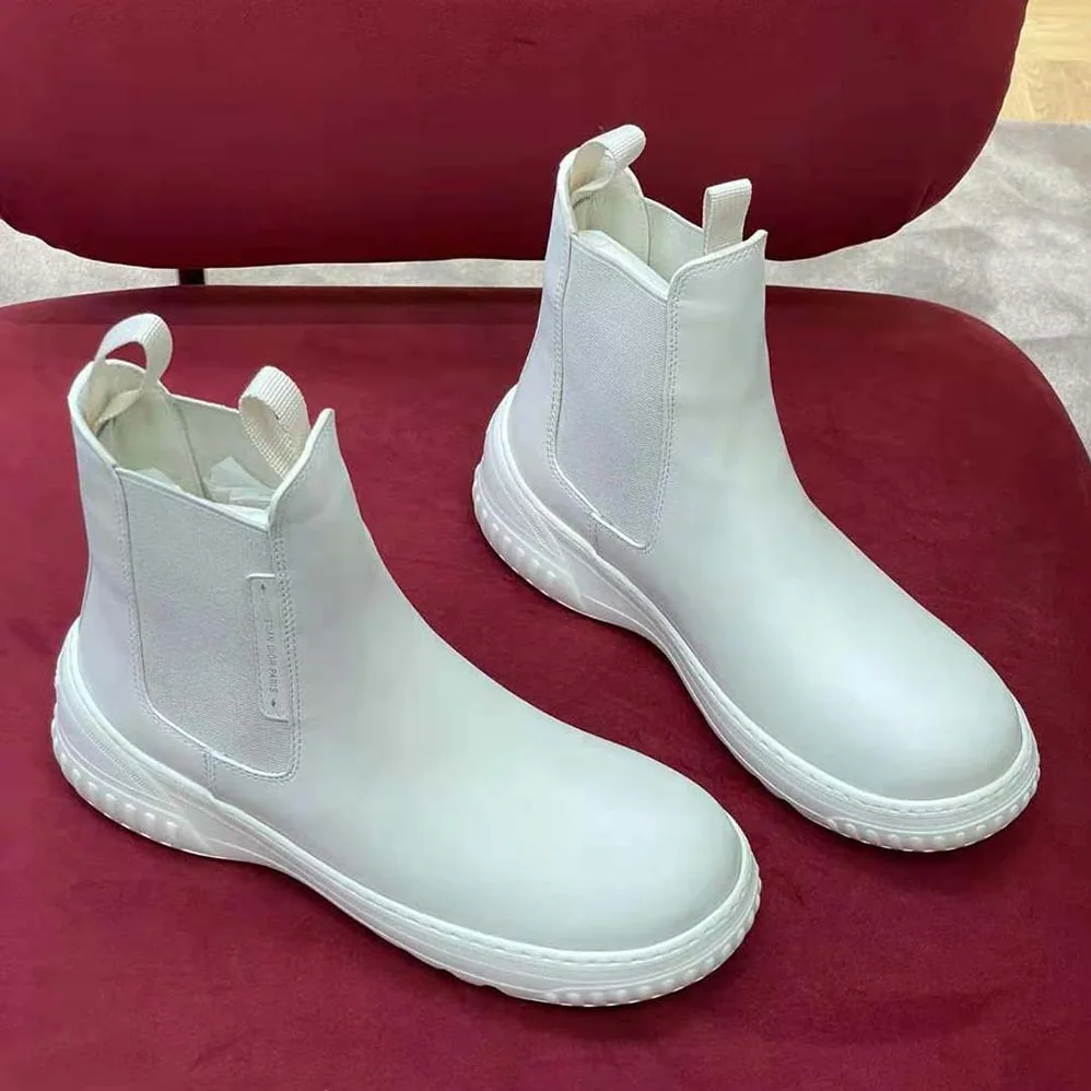 Dior D-Racer Ankle Boot White Calfskin for Men