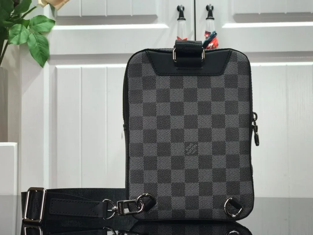 Louis Vuitton Damier Graphite 3D Amazon Sling Bag Grey / Louis Vuitton Damier Graphite 3D Amazon Sling Bag Grey /