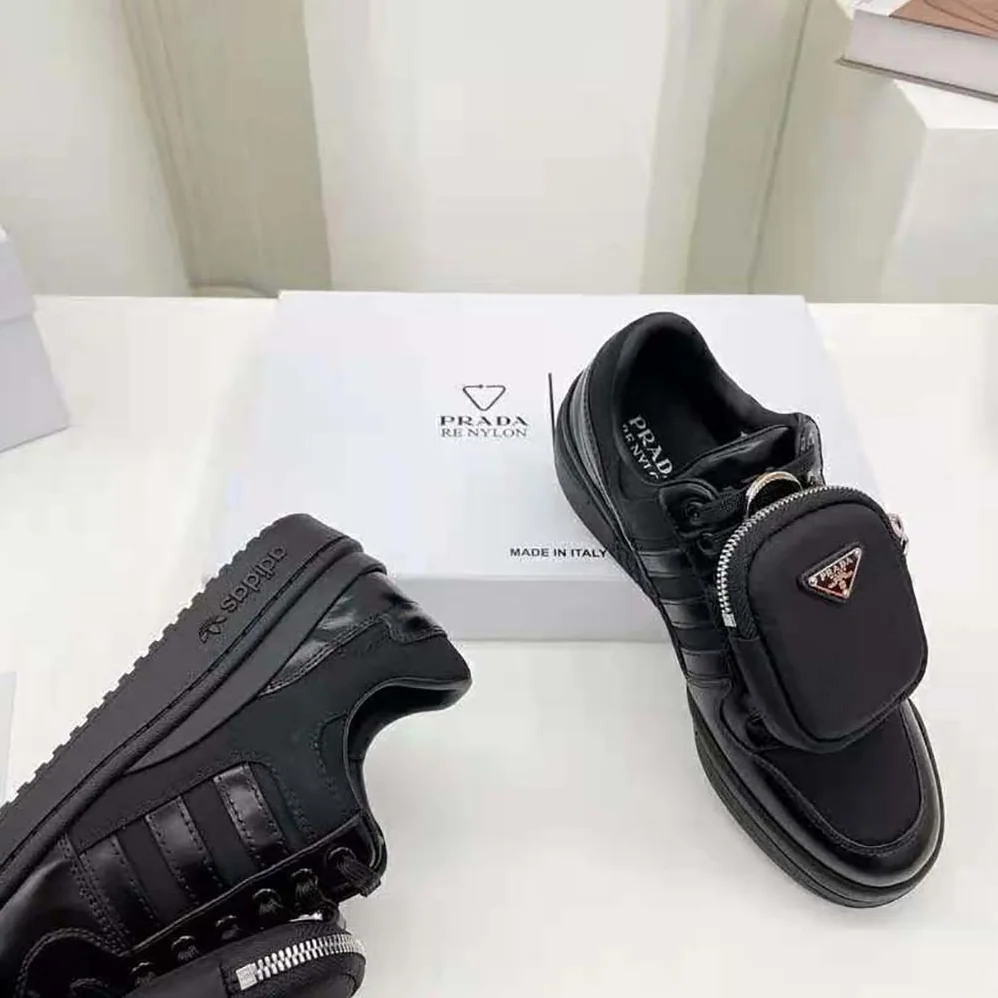 Prada Adidas for Prada Re-Nylon Forum Sneakers for Women in Black Prada Adidas for Prada Re-Nylon Forum Sneakers for Women in Black