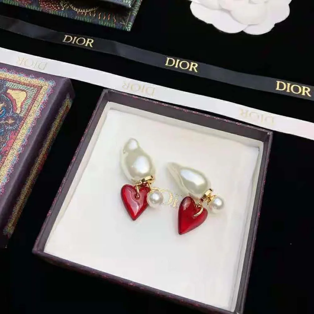 Dior Clair D Lune Brooch White Resin Pearls and White Crystals for Women