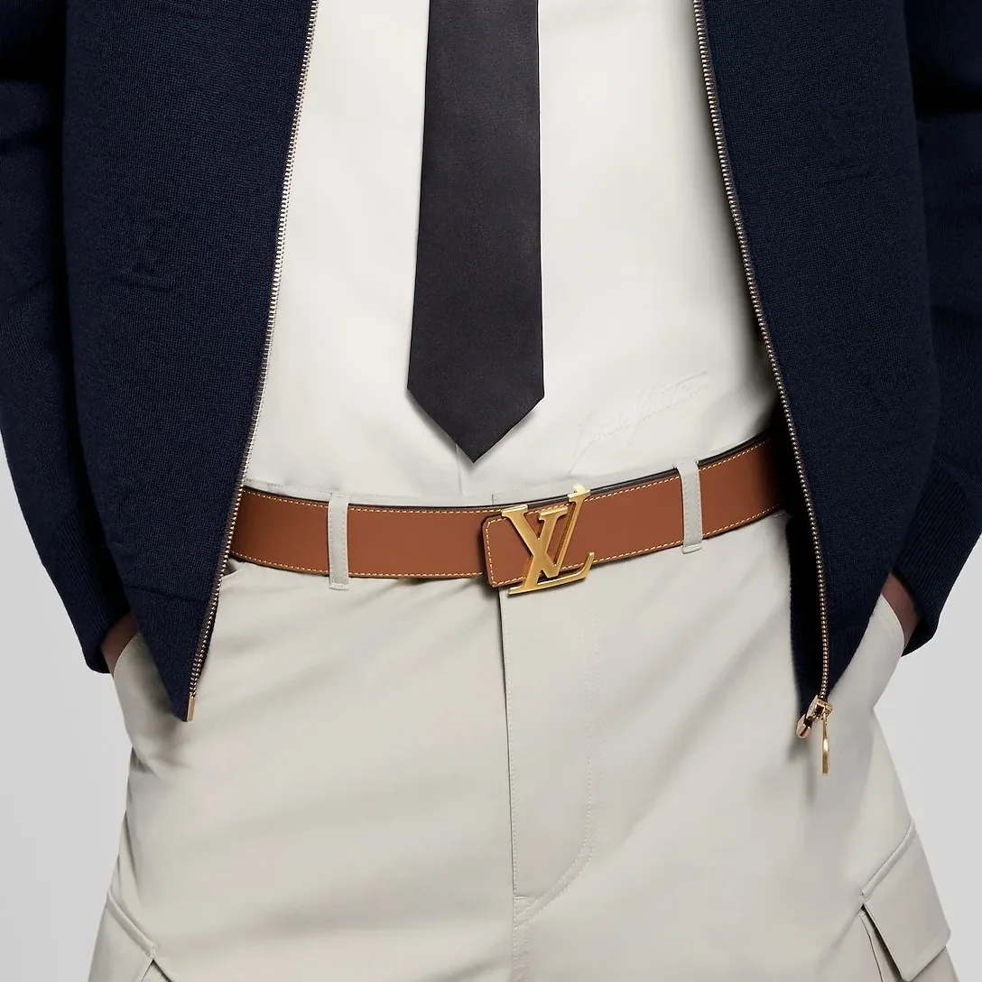 Louis Vuitton LV Initiales College Monogram Heritage Reversible Belt Green