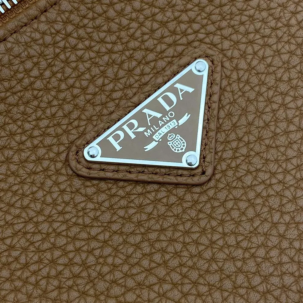 Prada Leather Shoulder Bag for Unisex in Brown