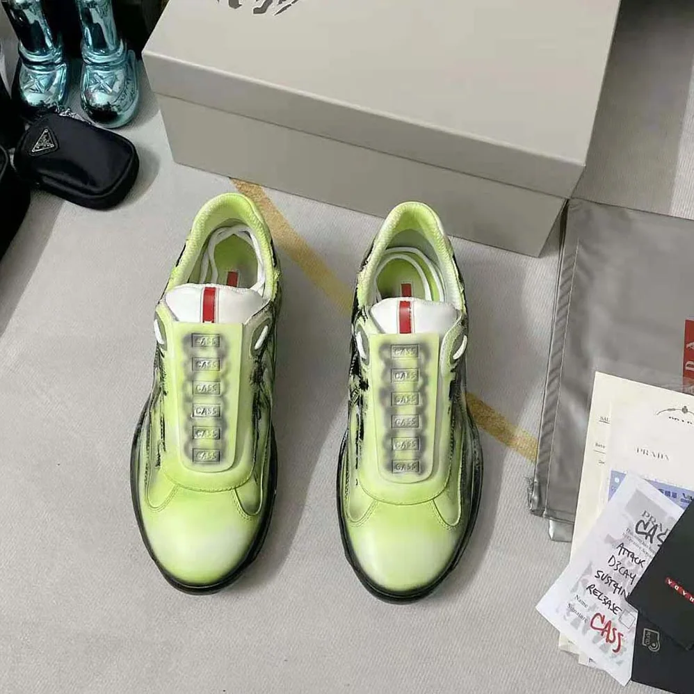 Prada Cass x Prada Americas Cup D3cay Sneakers for Unisex in Green Prada Cass x Prada Americas Cup D3cay Sneakers for Unisex in Green