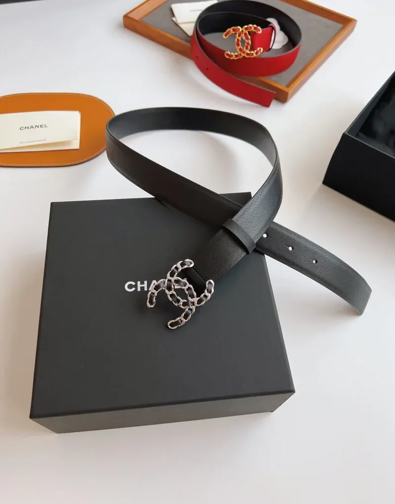 Chanel CC Chain Buckle Belt Black Chanel CC Chain Buckle Belt Black