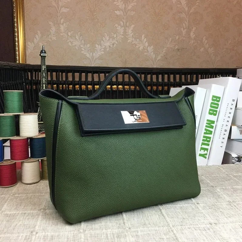 Hermes Clemence Swift Green Silver Hardware Hermes Clemence Swift Green Silver Hardware