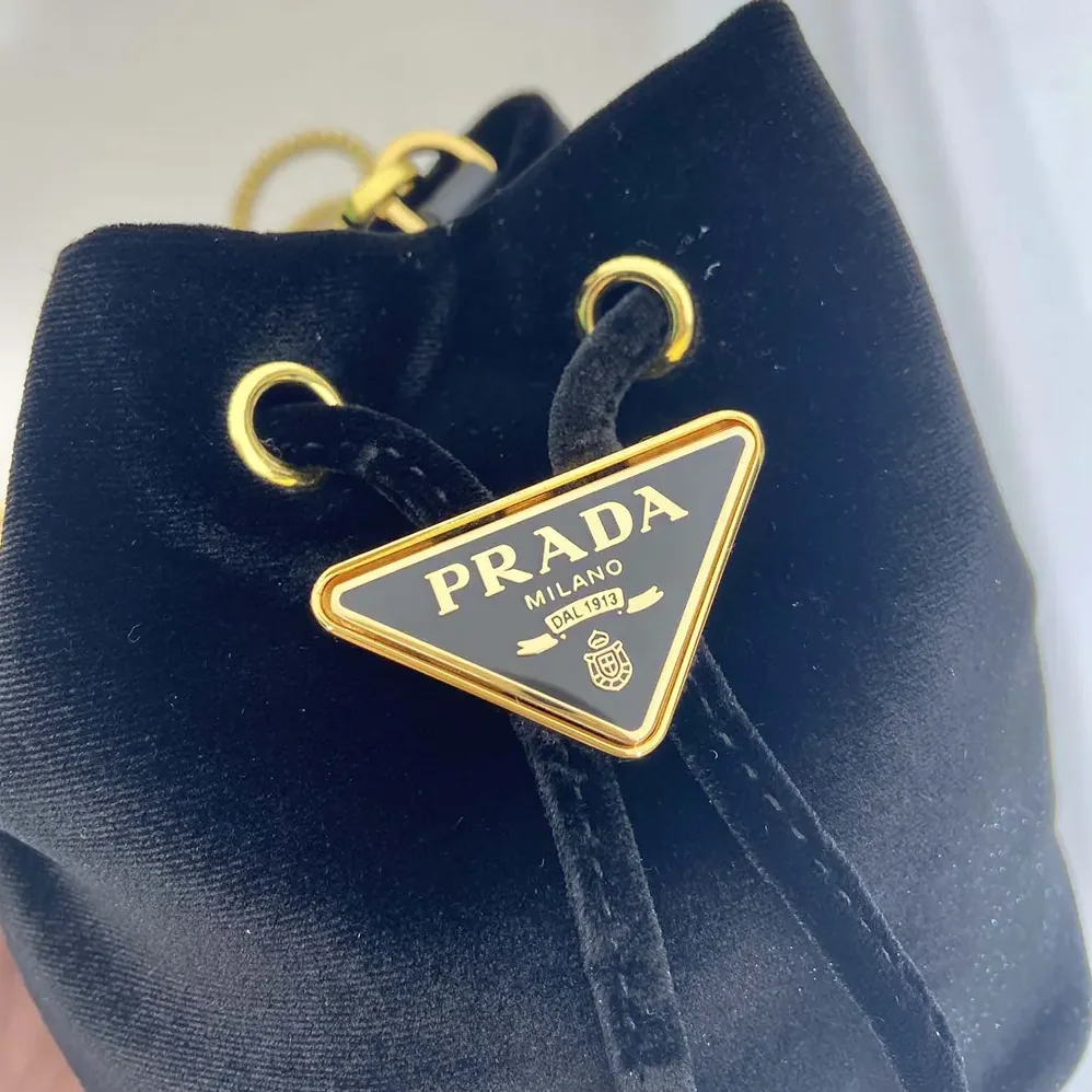 Prada Velvet Mini Pouch for Women in Black Prada Velvet Mini Pouch for Women in Black