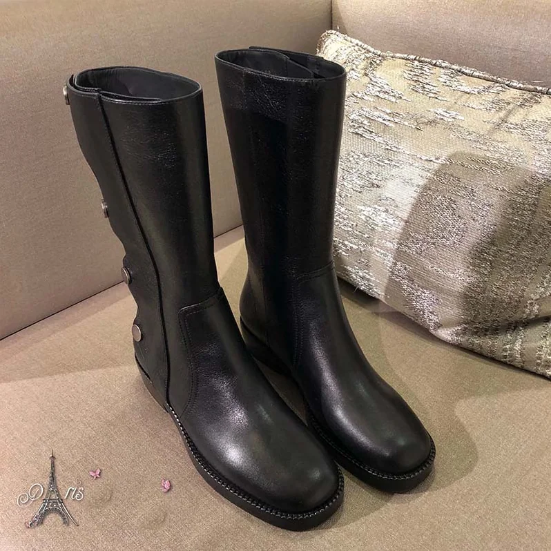 Dior Shoes Diorodeo Calfskin Leather Ankle Boot 35mm Heel Hight for Women in Black