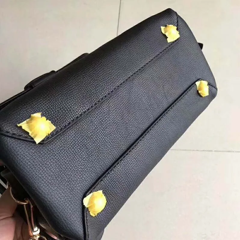 Burberry Medium Grainy Leather House Check Tote Bag for Women in Black