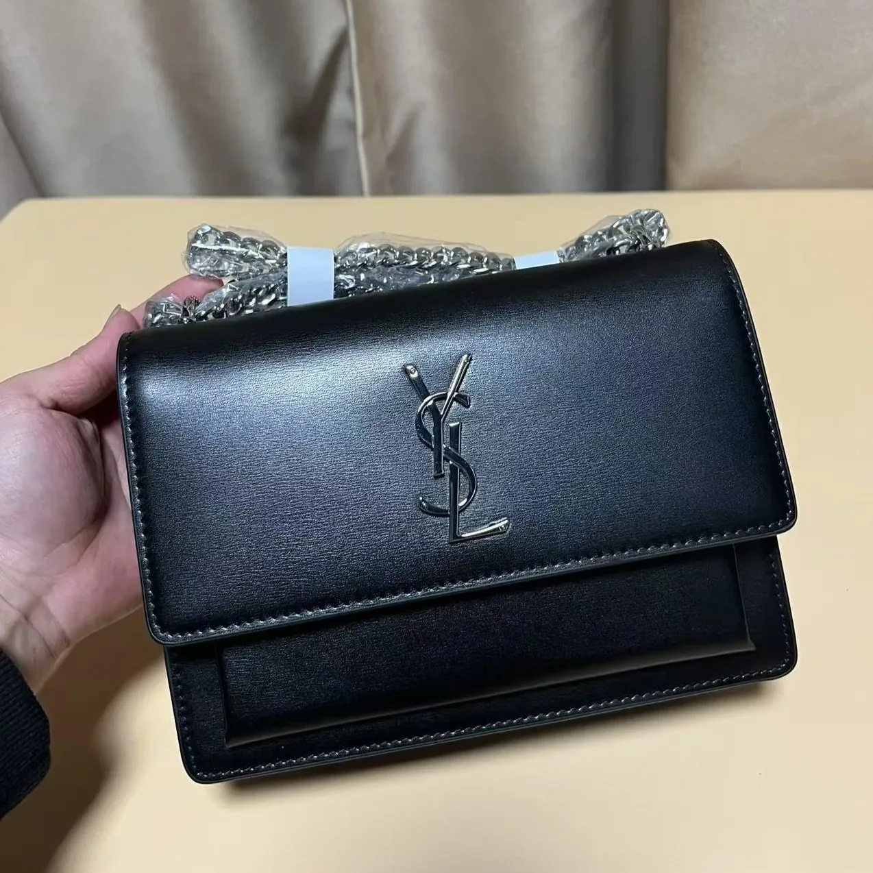 Saint Laurent Sunset Medium Chain Bag Black / Saint Laurent Sunset Medium Chain Bag Black /