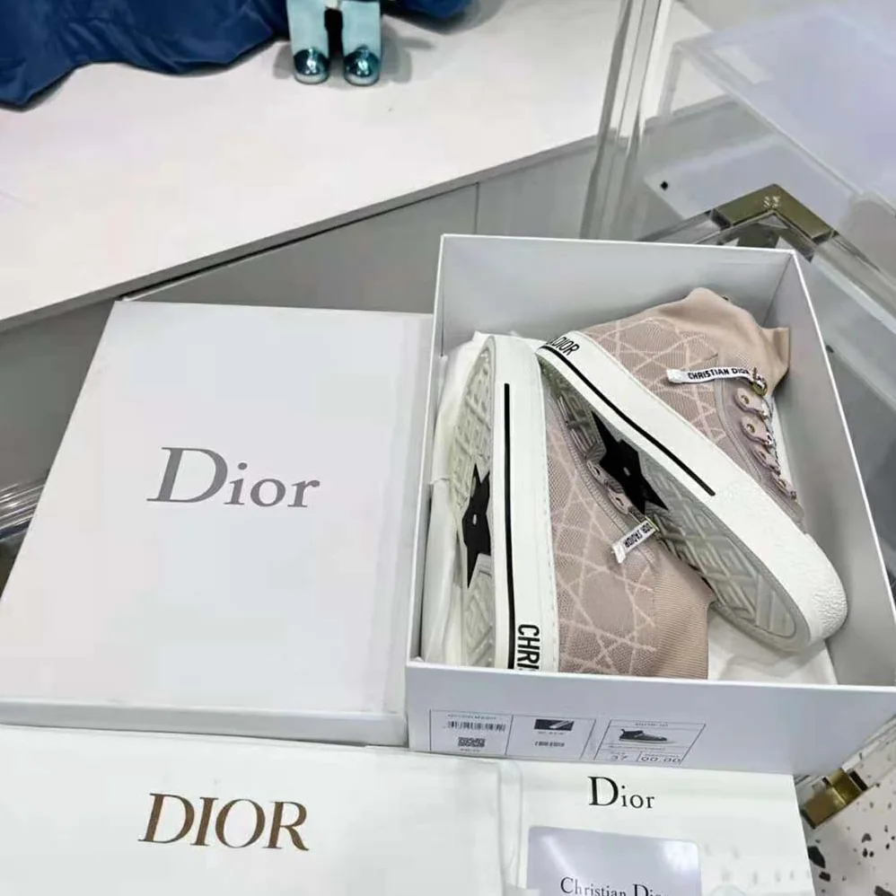 Dior Walk'N'Dior Sneaker Nude Macrocannage Technical Mesh for Women
