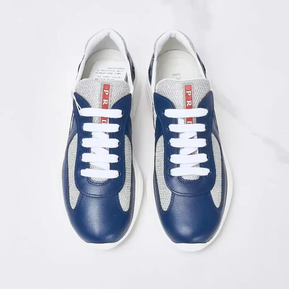 Prada America's Cup Soft Rubber and Bike Fabric Sneakers for Unisex in Blue Prada America's Cup Soft Rubber and Bike Fabric Sneakers for Unisex in Blue