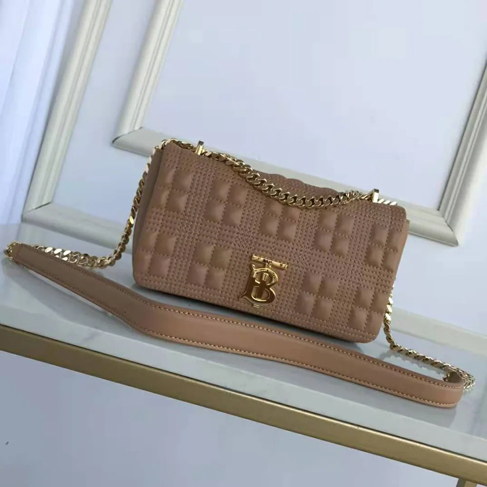 Burberry Small Quilted Lambskin Lola Bag for Women in Sandy Burberry Small Quilted Lambskin Lola Bag for Women in Sandy