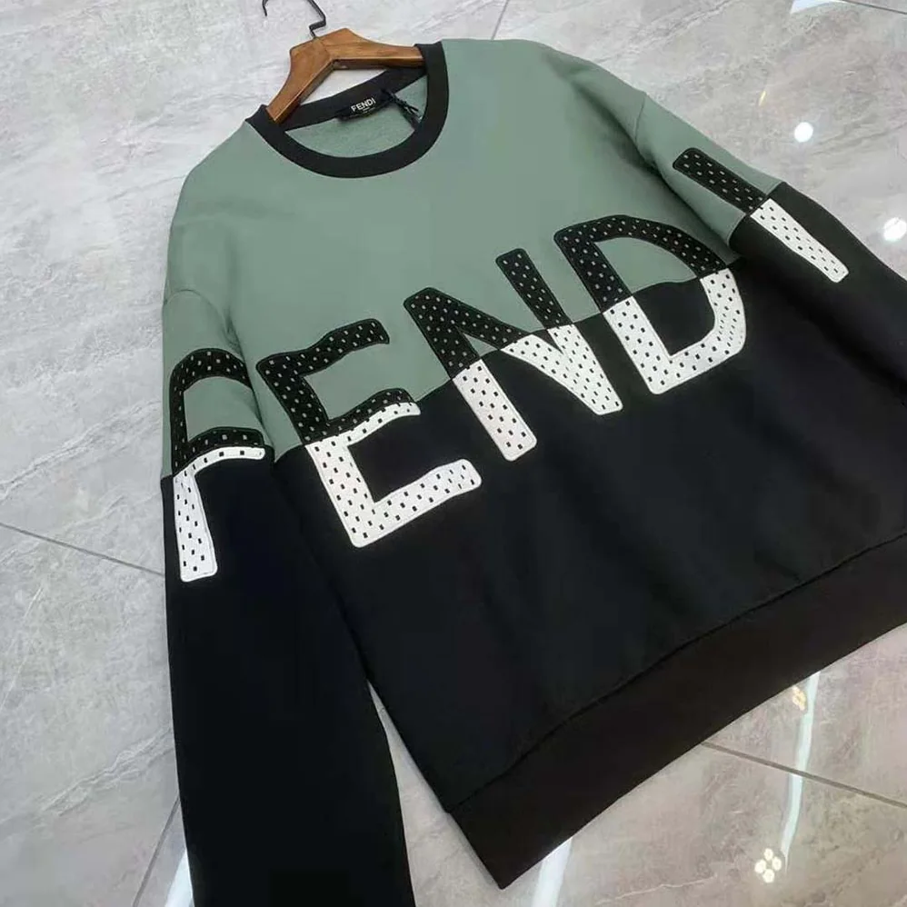 Fendi Long-sleeved Crew for Men in Neck Multicolor Cotton Sweatshirt Fendi Long-sleeved Crew for Men in Neck Multicolor Cotton Sweatshirt
