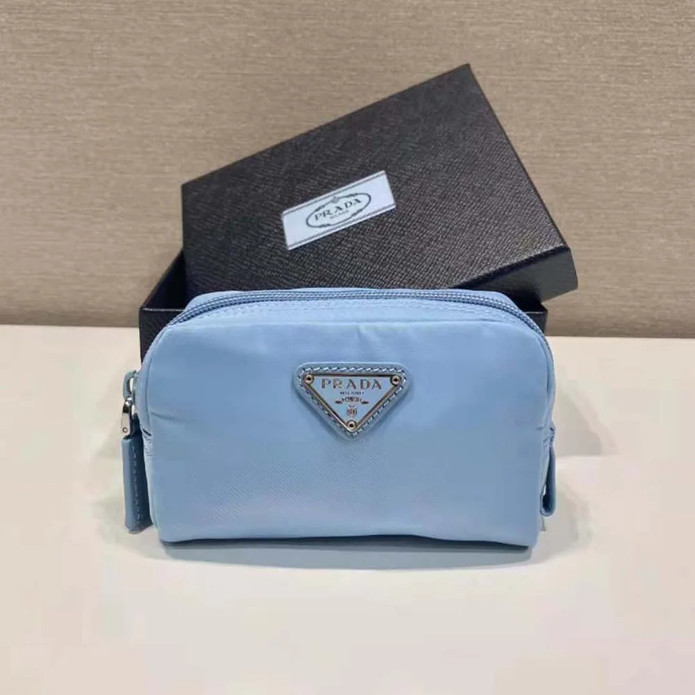 Prada Small Re-Nylon Wallet for Women in Blue