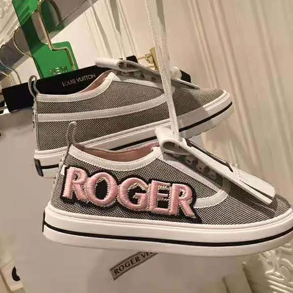 Roger Vivier Call Me Vivier Patch Sneakers for Women in Silver