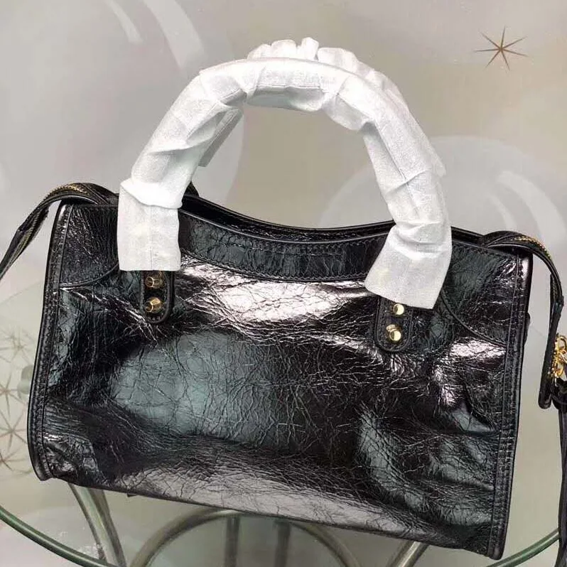 Balenciaga Lambskin Mini Bag with “Classic” Shiny Hardware for Women in Black