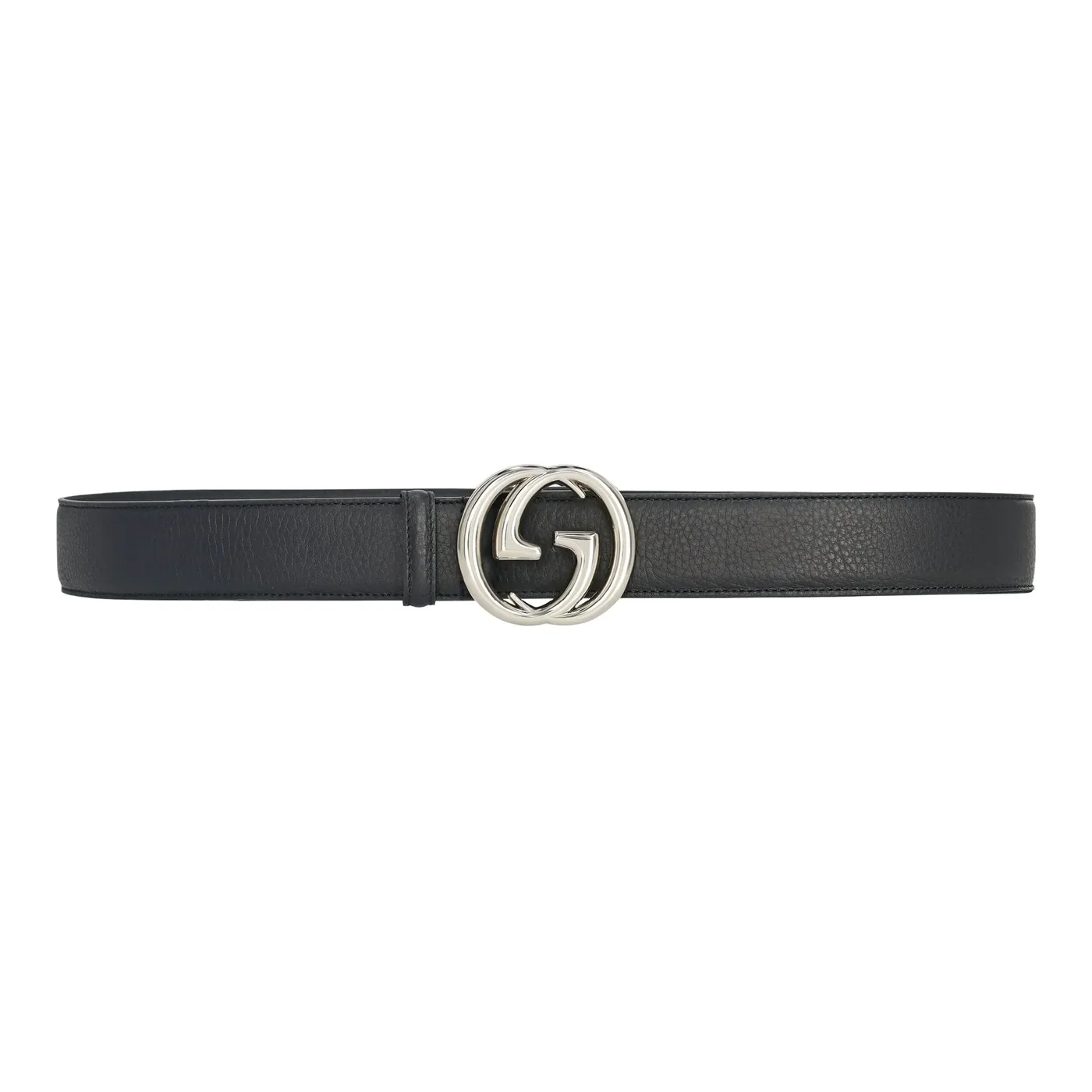 Leather Belt Silver in Chromium Buckle