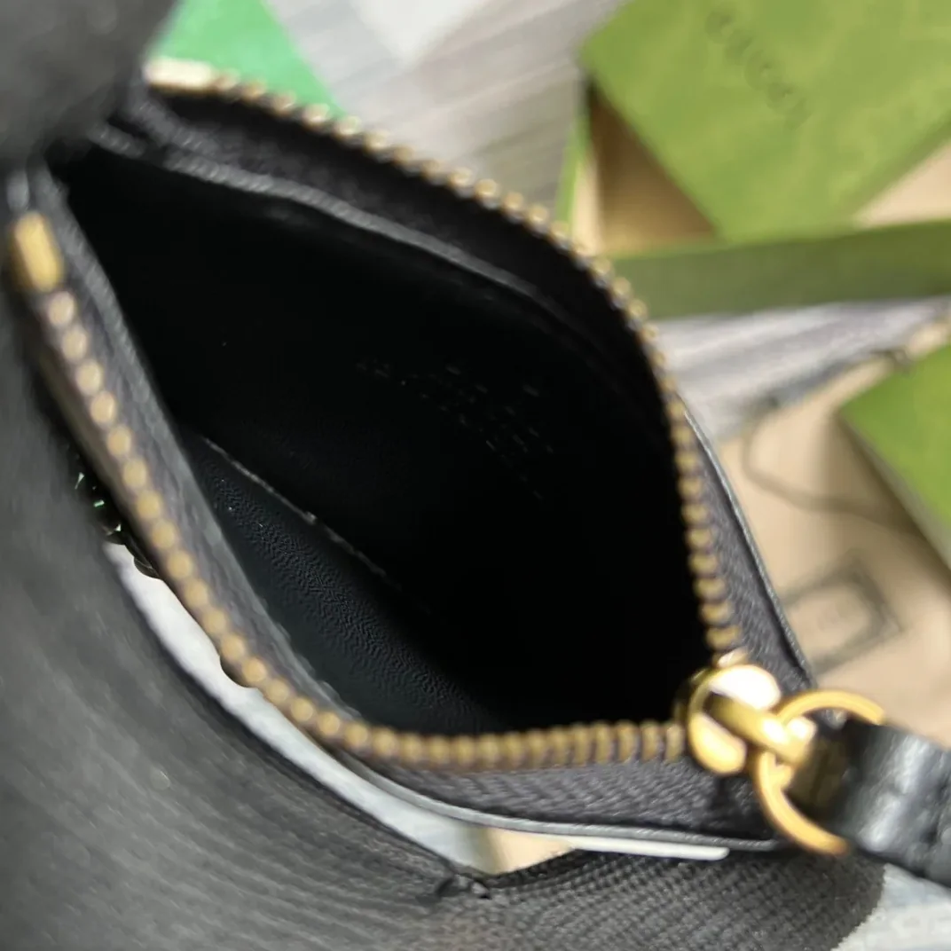 Gucci GG Marmont Keychain Wallet Black DTDHT 1000 /